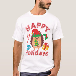 Süßer Igel Weihnachten Tier T-Shirt