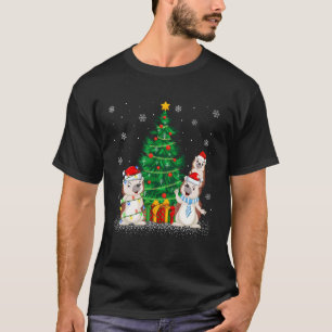 Süßer Igel Weihnachtsbaum Lichter Lustiger Igel T-Shirt