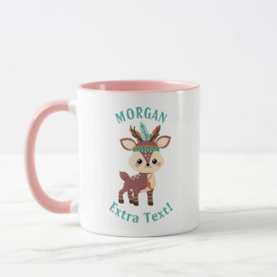 Süßer indischer Hirsch, Name und Nachricht persona Tasse