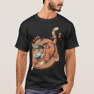 Süßer Ingwer-Ninja-Katze-Shinobi-Krieger T-Shirt