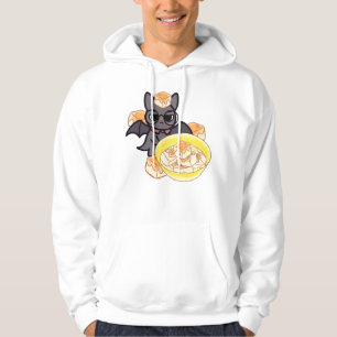 Süßer intelligenter Fledermaus mit Tofu-Schüssel Hoodie