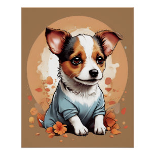 Süßer Jack-Russell-Welpe Poster