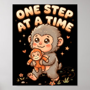Süßer Japan Baby Affe Männer Frauen Kinder Ein Sch Poster