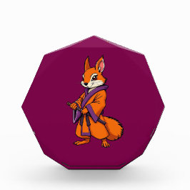 Süßer japanischer Samurai-Eichhörnchen Fotoblock