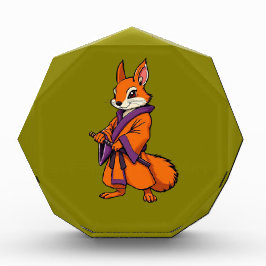 Süßer japanischer Samurai-Eichhörnchen Fotoblock