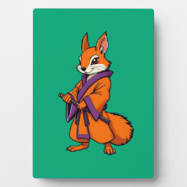 Süßer japanischer Samurai-Eichhörnchen Fotoplatte