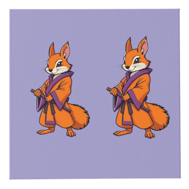 Süßer japanischer Samurai-Eichhörnchen Würfel (Oberseite)