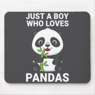 Süßer Junge liebt Pandas Mousepad
