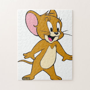 Süßer Junge und riesiger weißer Kaninchen-Gartenpu Puzzle