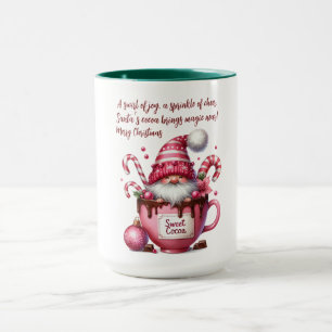 Süßer Kakao-Santa-Gnom Tasse