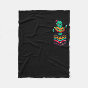 Süßer Kaktus-Taschen-Serape Cinco De Mayo Mexikani Fleecedecke