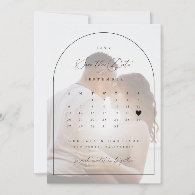 Süßer Kalender zum Vormerken des Termins Save The Date (Vorderseite)