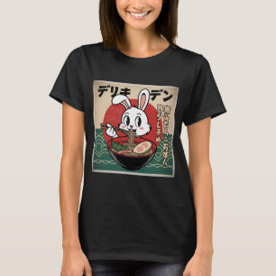Süßer Kaninchen-Ramen-Liebhaber japanische Nudeln T-Shirt