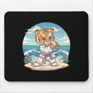 Süßer Karate Tiger Kickboxen Taekwondo Jiu-jitsu T Mousepad