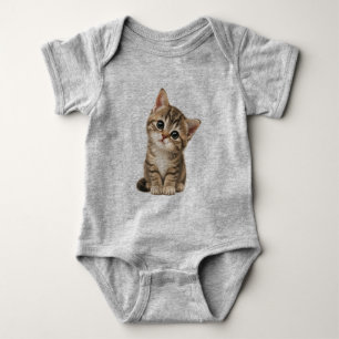 Süßer Kätzchen-Baby-Body – Bezauberndes Katzen-Kin Baby Strampler