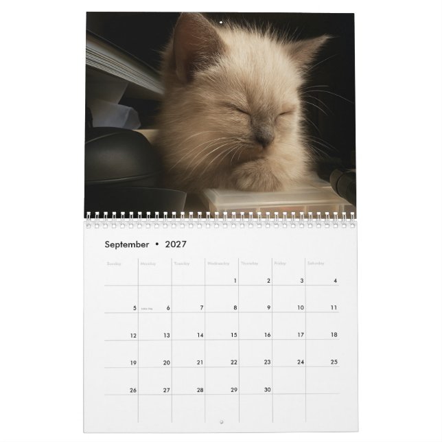 Süßer Kätzchen-Kalender für 2026 Kalender (Sep 2027)