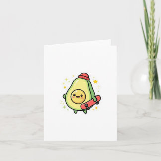 Süßer Kawaii-Avocado-Baby-Magnet. Karte
