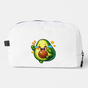 Süßer Kawaii-Avocado lacht und weint vor Freude Waschbeutel