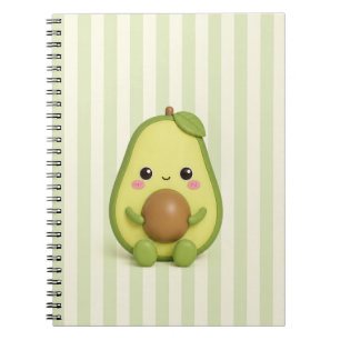 Süßer Kawaii-Avocado-Spiralblock Notizblock