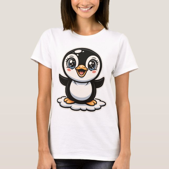 Süßer Kawaii-Babypinguin T-Shirt (Vorderseite)
