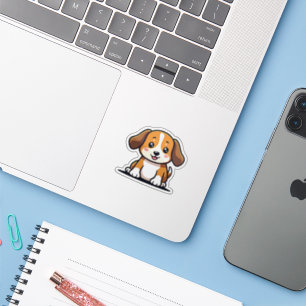 Süßer Kawaii-Beagle-Welpen-Aufkleber Aufkleber