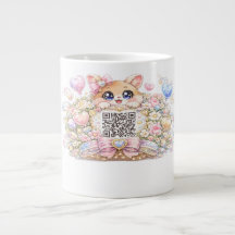 Süßer Kawaii benutzerdefinierter QR-Code Katze Pas