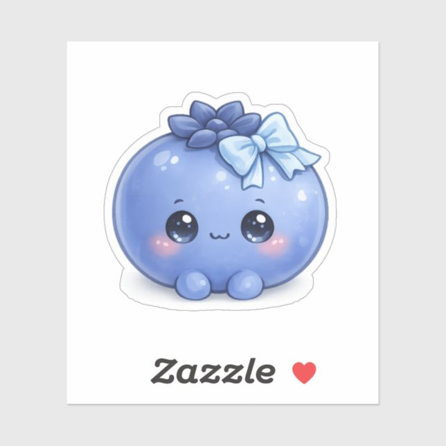 Süßer Kawaii Blaubeer Vinyl Aufkleber (Blatt)