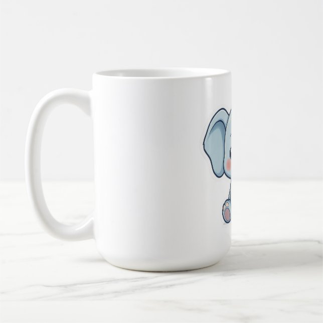 Süßer Kawaii Chibi Baby Elefant Kaffeetasse (Links)