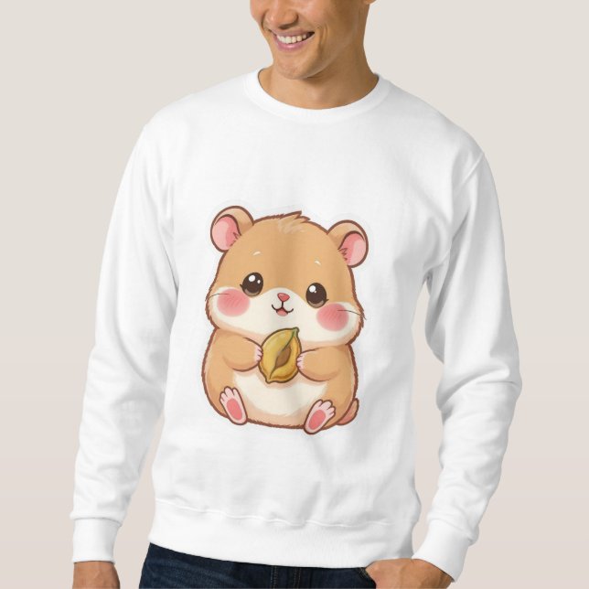 Süßer Kawaii Chibi Hamster Sweatshirt (Vorderseite)