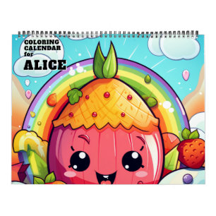 Süßer Kawaii-Farbkalender Kalender