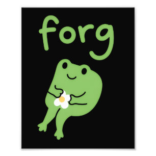 Süßer Kawaii-Froschkuchen-Meme Süße Ästhetik Verg  Fotodruck