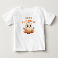 Süßer Kawaii-Geist mit Herbstblättern Halloween 👻