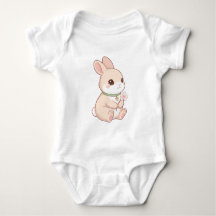 Süßer Kawaii-Hase und Sakura-Blumen-Body für Babys