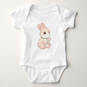 Süßer Kawaii-Hase und Sakura-Blumen-Body für Babys Baby Strampler