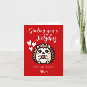Süßer Kawaii Igel-Wortspiel Valentinstag Karte