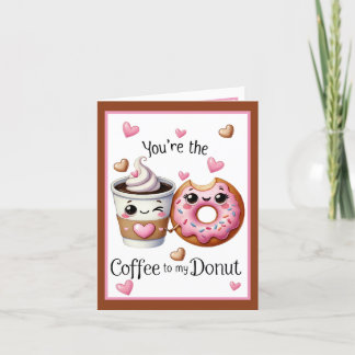 Süßer Kawaii Kaffee und Donuts Dankeskarte