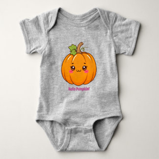 Süßer Kawaii lächelnder Kürbis-Cartoon Baby Strampler