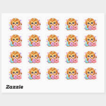 Süßer Kawaii-Leo-Löwe-Name Pastell-Rosa-Krone Funk