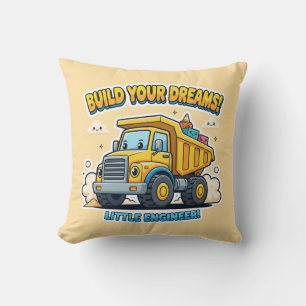 Süßer Kawaii-LKW - Baue deine Träume Kissen