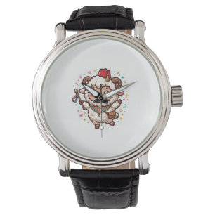 Süßer Kawaii-Marokkanischer Eid al-Adha-Schaf-Fez- Armbanduhr