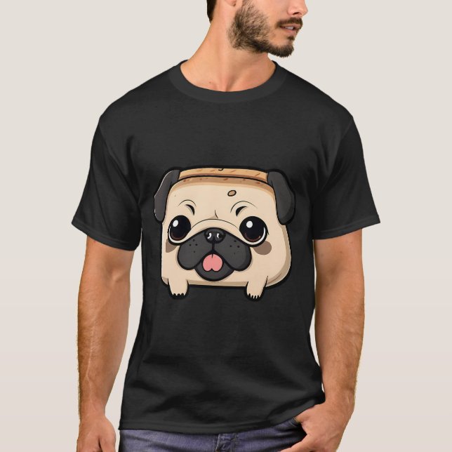 Süßer Kawaii Mops T-Shirt (Vorderseite)