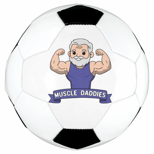 Süßer Kawaii-Muskel-Daddy-Bärtiger-Bodybuilder Fußball (Vorderseite)