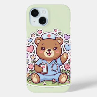 Süßer Kawaii-Nurse-Teddybär-Healthcare-iPhone Case-Mate iPhone Hülle