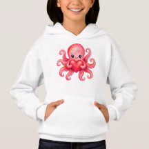 Süßer Kawaii-Oktopus mit Herz