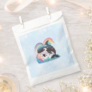 Süßer Kawaii Orca Killerwal Regenbögen Schmetterli Geschenktütchen