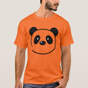 Süßer Kawaii-Panda-Bär-Gesicht-Minimalist T-Shirt