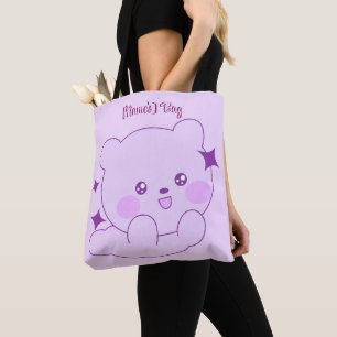 Süßer Kawaii Pastell Lila Glitzernder Bärchen Cust