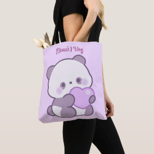 Süßer Kawaii Pastell Lila Panda mit Herz Custom