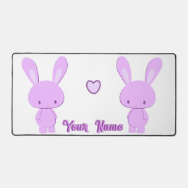 Süßer Kawaii Pastelllila benutzerdefinierter Name Schreibtischunterlage