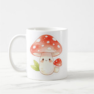 Süßer Kawaii Pilz Kaffeebecher - Bezaubernder rote Kaffeetasse